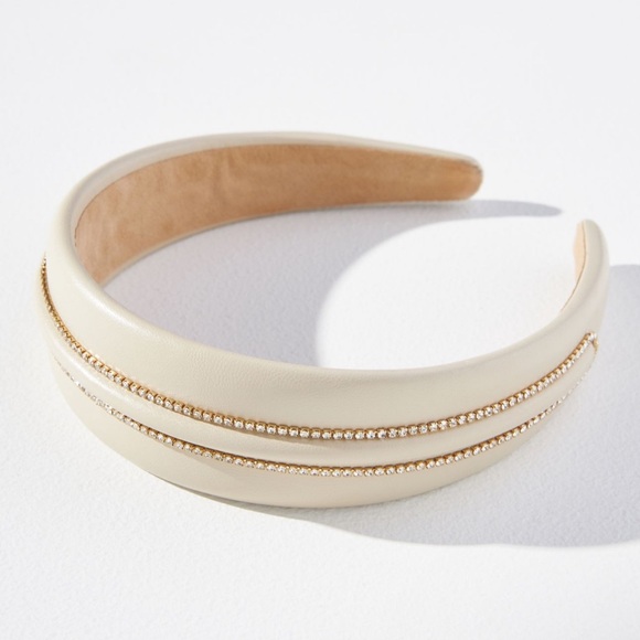 Anthropologie Other - New Anthropologie Studded Faux Leather Headband